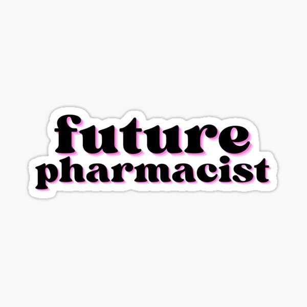 Artikel-Vorschau von zukünftiger Apotheker - schwarz und pink, designt und verkauft von scholar stickers.