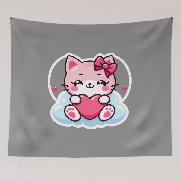Item preview, Lovely Valentine Pink Kitty designed and sold by ArtistEmbrace.