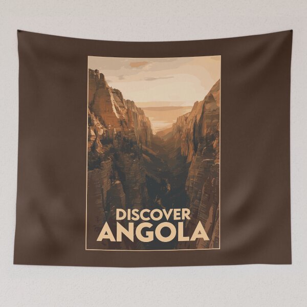 Item preview, Angola Lubango Travel Art Vintage designed and sold by KrisSidDesigns.