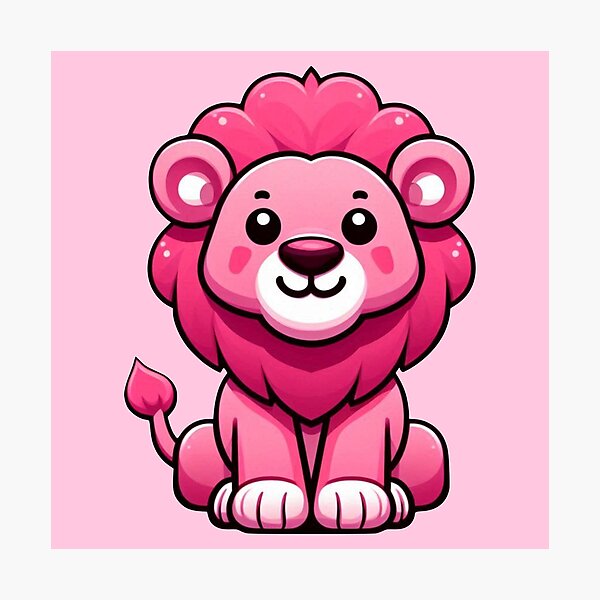 Item preview, Cute Pink Lion designed and sold by BerrysCreations.