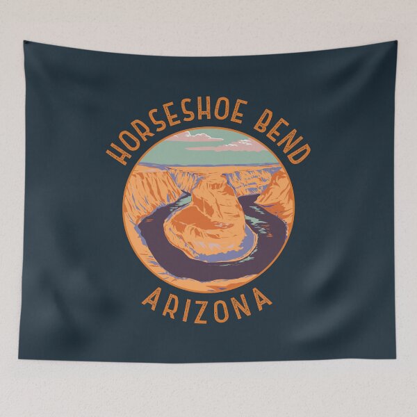 Item preview, Horseshoe Bend Arizona Retro Distressed Circle designed and sold by KrisSidDesigns.