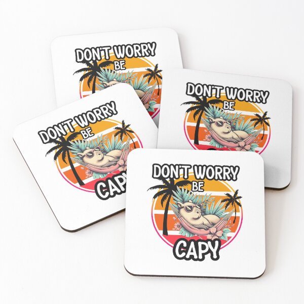 Item preview, Retro Don’t Worry Be Capy Cute Vintage Capybara designed and sold by zingbing.
