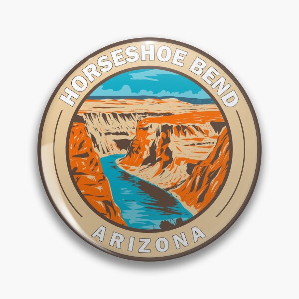 Item preview, Horseshoe Bend Arizona Travel Art Badge designed and sold by KrisSidDesigns.