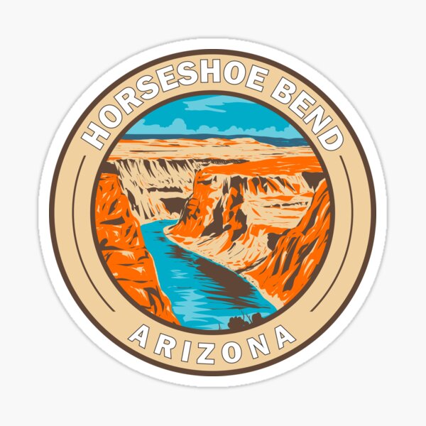 Item preview, Horseshoe Bend Arizona Travel Art Badge designed and sold by KrisSidDesigns.