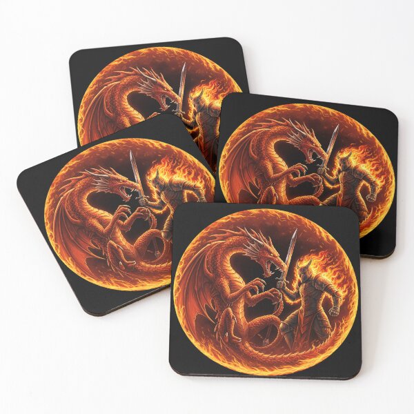 Item preview, Warrior and Dragon Flames designed and sold by mrchavish.