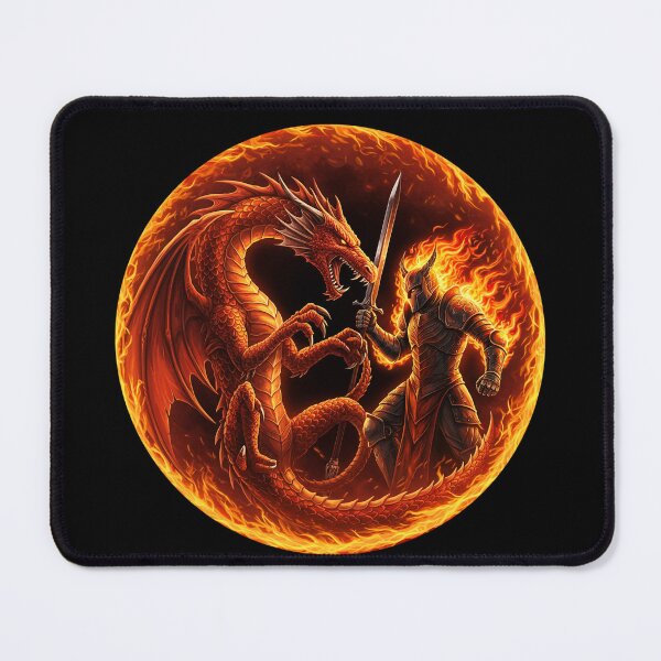 Item preview, Warrior and Dragon Flames designed and sold by mrchavish.