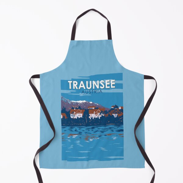 Item preview, Lake Traunsee Austria Travel Art Vintage designed and sold by KrisSidDesigns.