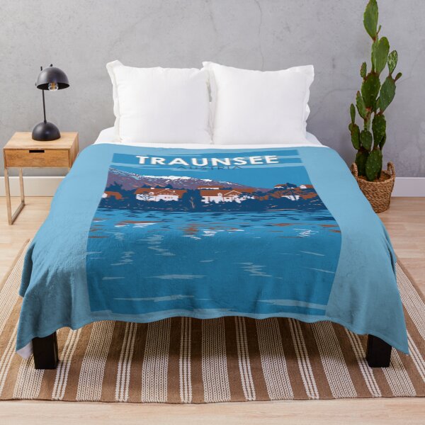 Item preview, Lake Traunsee Austria Travel Art Vintage designed and sold by KrisSidDesigns.