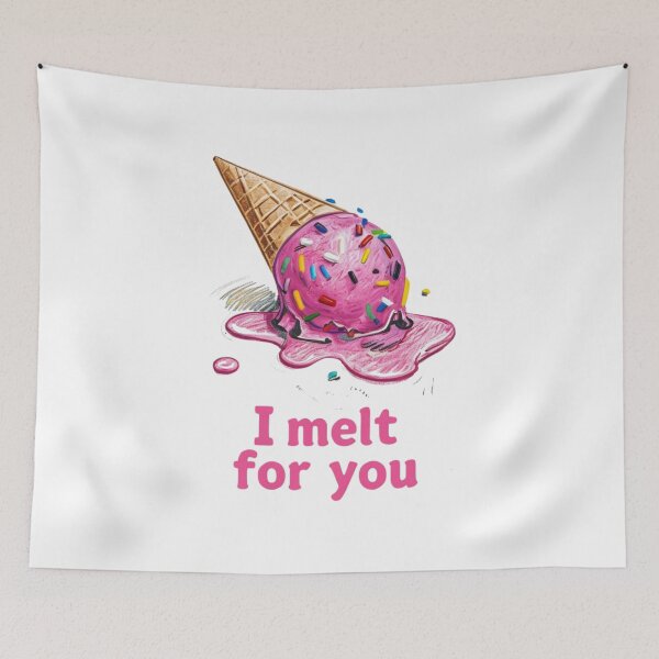 Item preview, I Melt for You - Cute Melting Heart Romantic Design designed and sold by Colorful-Garden.