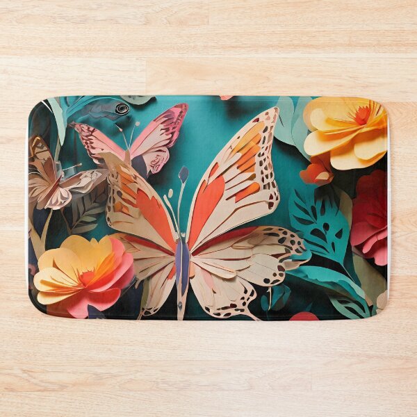 Item preview, Paper Cut Illustration of Butterfly in a Flower | Elegant Nature-Inspired Art | Beautiful Floral and Butterfly Paper Cut Design | Whimsical Paper Art designed and sold by PaintedPixels01.