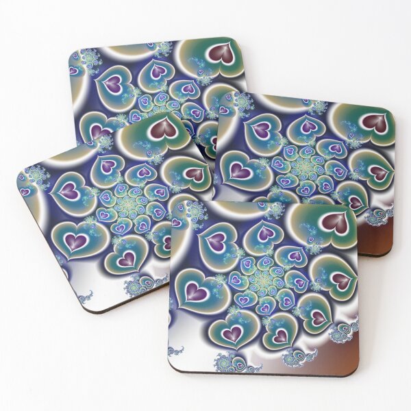 Item preview, "Fractal Hearts in Cosmic Harmony" designed and sold by bloorose.