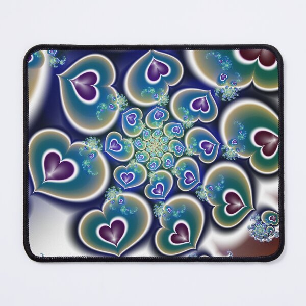 Item preview, "Fractal Hearts in Cosmic Harmony" designed and sold by bloorose.