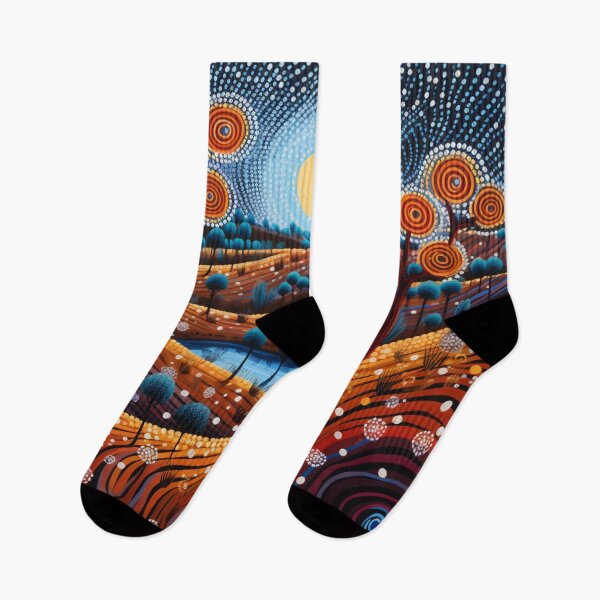 Item preview, Aboriginal Inspired Dot Art - Australian Winter Night designed and sold by GrinGalore.