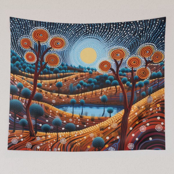 Item preview, Aboriginal Inspired Dot Art - Australian Winter Night designed and sold by GrinGalore.