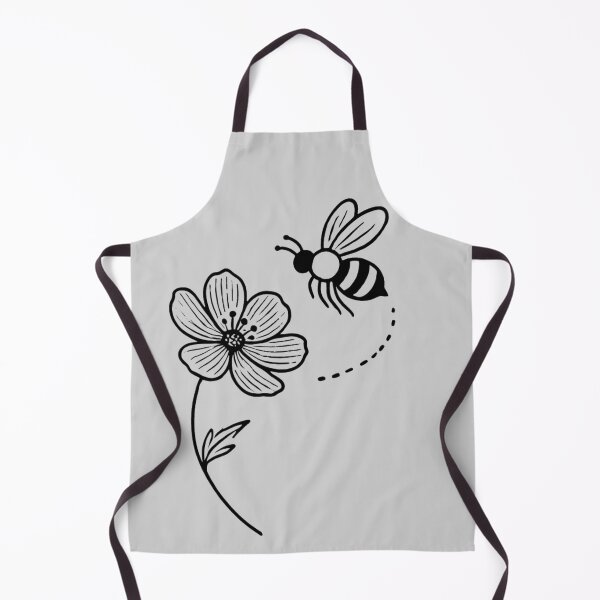 Item preview, Minimalist Bee and Flower Line Art designed and sold by Zeemazoo.