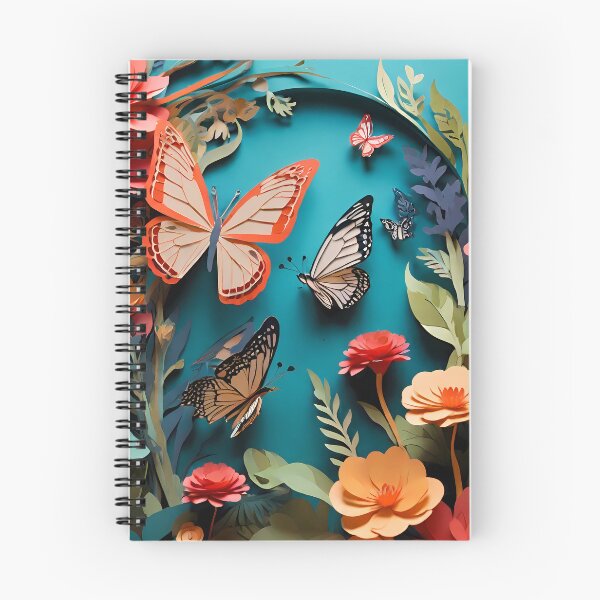 Item preview, Paper Cut Illustration of Butterfly in a Flower | Elegant Nature-Inspired Art | Beautiful Floral and Butterfly Paper Cut Design | Whimsical Paper Art designed and sold by PaintedPixels01.