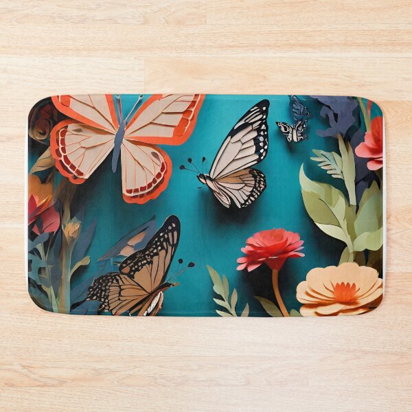 Item preview, Paper Cut Illustration of Butterfly in a Flower | Elegant Nature-Inspired Art | Beautiful Floral and Butterfly Paper Cut Design | Whimsical Paper Art designed and sold by PaintedPixels01.