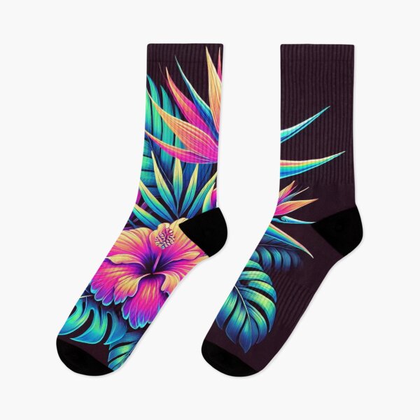 Item preview, Neon Hibiscus Flowers designed and sold by Porosenok.