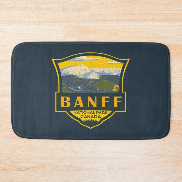 Item preview, Banff National Park Illustration Retro Badge designed and sold by KrisSidDesigns.