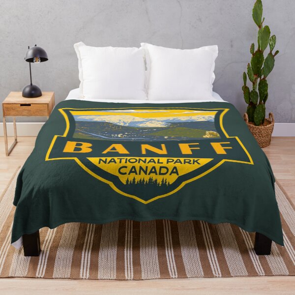 Item preview, Banff National Park Illustration Retro Badge designed and sold by KrisSidDesigns.
