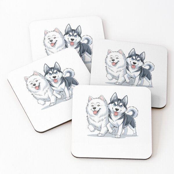 Item preview, Samoyed + Red Siberian Husky designed and sold by Mateusz Majcherek.