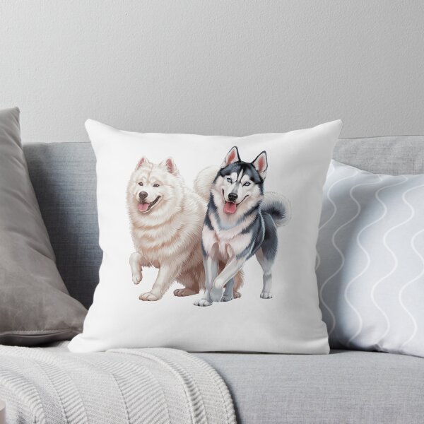 Item preview, Samoyed + Red Siberian Husky designed and sold by Mateusz Majcherek.