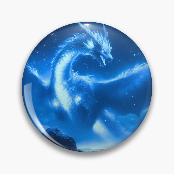 Item preview, Blue Arctic Dragon Spirit designed and sold by ACastilloArt.