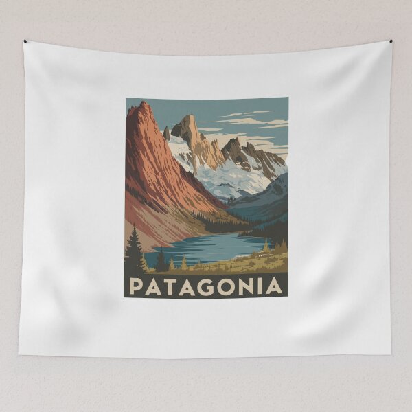 Item preview, Vintage-Style Patagonia Travel Poster designed and sold by Mateusz Majcherek.