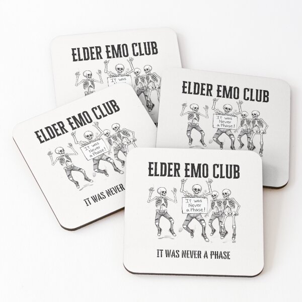 Item preview, Elder Emo Club It Was Never a Phase funny gifts for Nostalgia, Early 2000s pop Punk designed and sold by Printek.