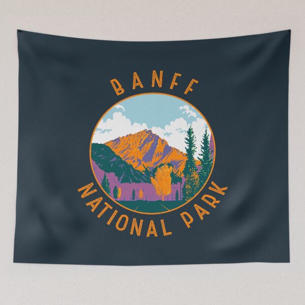 Item preview, Banff National Park Retro Distressed Circle designed and sold by KrisSidDesigns.