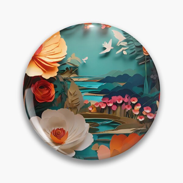 Item preview, Papercut Floral Illustration | Elegant Flower Design | Intricate Paper Cut Art | Whimsical Nature-Inspired Paper Art designed and sold by PaintedPixels01.