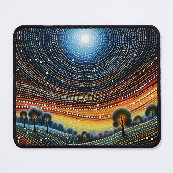 Item preview, Aboriginal Inspired Dot Art - Australian Full Moon Night designed and sold by GrinGalore.