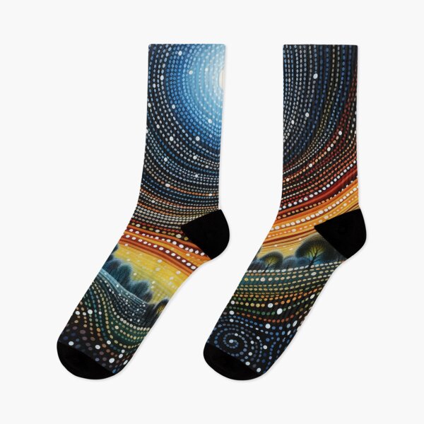Item preview, Aboriginal Inspired Dot Art - Australian Full Moon Night designed and sold by GrinGalore.