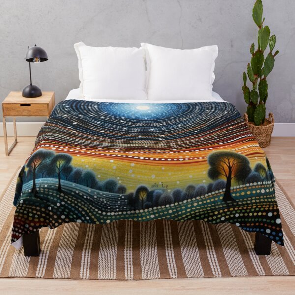 Item preview, Aboriginal Inspired Dot Art - Australian Full Moon Night designed and sold by GrinGalore.