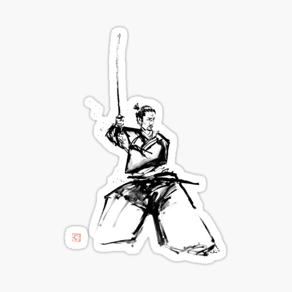 Aperçu de l'œuvre samurai en garde 2025 créée et vendue par pechane.