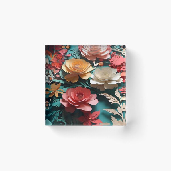 Item preview, Papercut Floral Illustration | Elegant Flower Design | Intricate Paper Cut Art | Whimsical Nature-Inspired Paper Art designed and sold by PaintedPixels01.