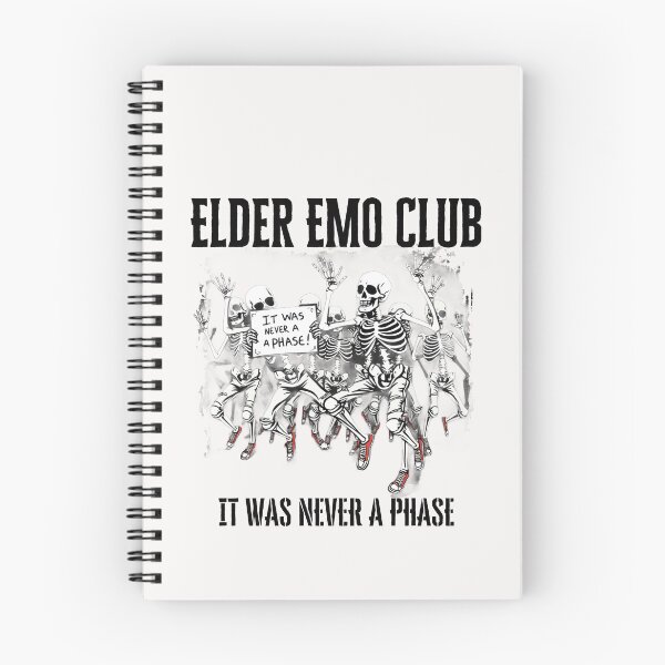 Item preview, Elder Emo Club It Was Never a Phase funny gifts for Nostalgia, Early 2000s pop Punk designed and sold by Printek.