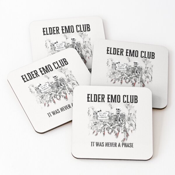 Item preview, Elder Emo Club It Was Never a Phase funny gifts for Nostalgia, Early 2000s pop Punk designed and sold by Printek.