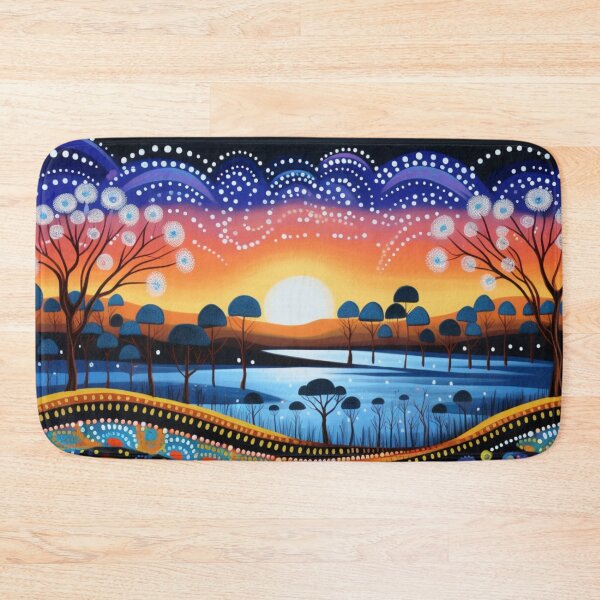 Item preview, Aboriginal Inspired Dot Art - Australian Winter Sunset designed and sold by GrinGalore.