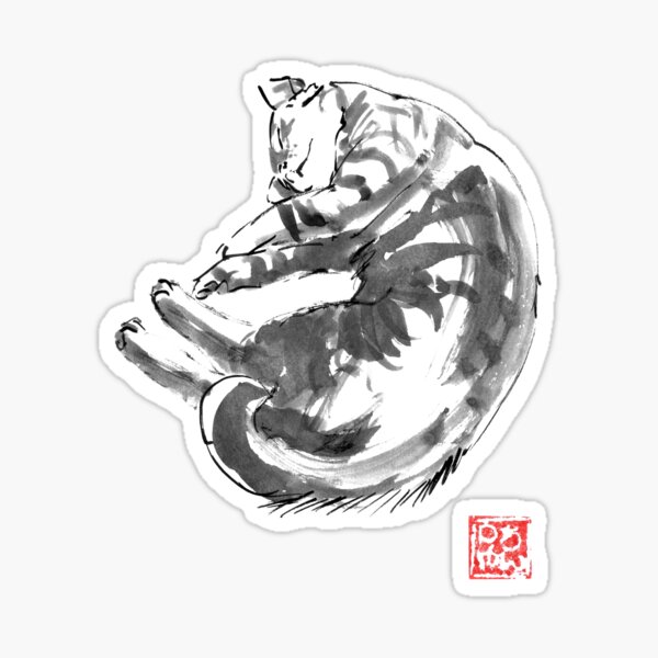 Aperçu de l'œuvre sleeping cat créée et vendue par pechane.