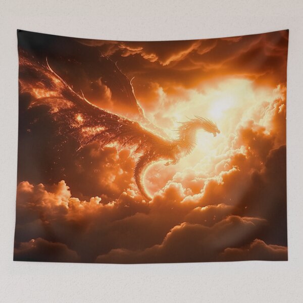 Item preview, Red Phoenix Dragon designed and sold by ACastilloArt.