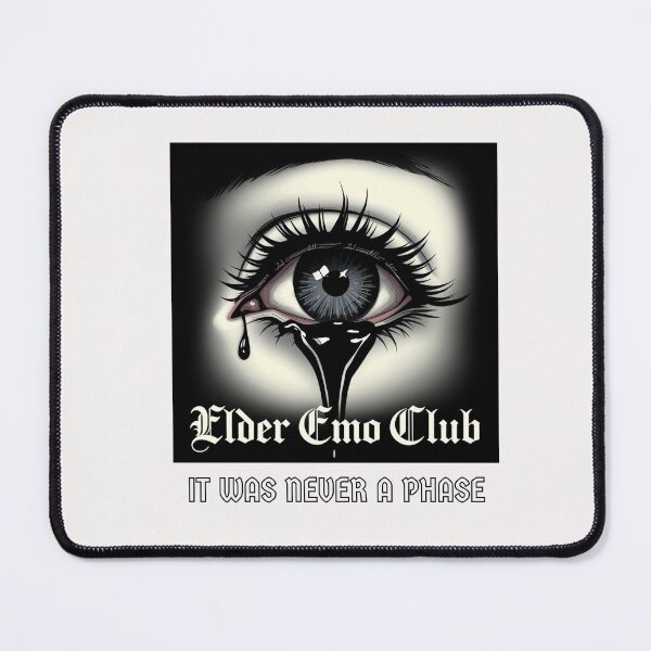Item preview, Elder Emo Club It Was Never a Phase funny gifts for Nostalgia, Early 2000s pop Punk designed and sold by Printek.