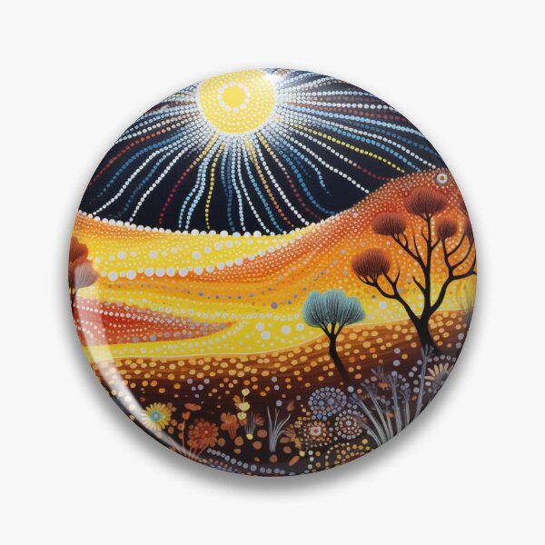 Item preview, Aboriginal Inspired Dot Art - Australian Luminous Night designed and sold by GrinGalore.
