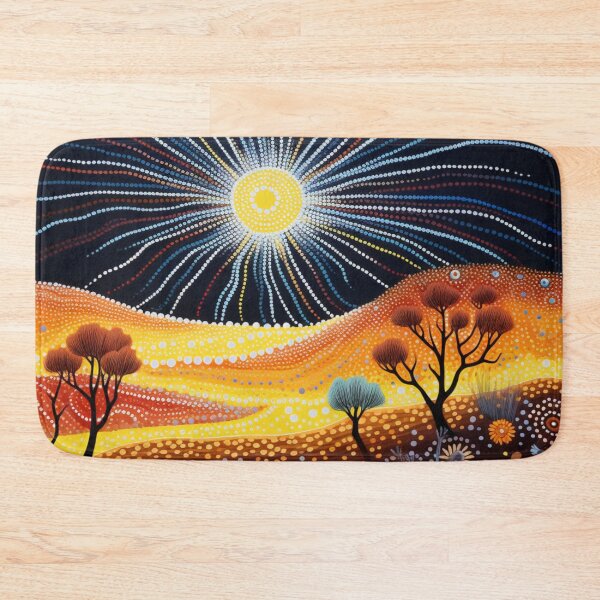 Item preview, Aboriginal Inspired Dot Art - Australian Luminous Night designed and sold by GrinGalore.