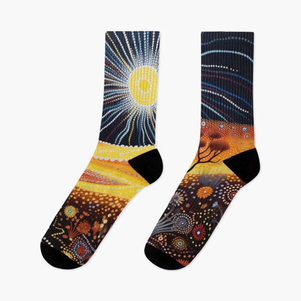 Item preview, Aboriginal Inspired Dot Art - Australian Luminous Night designed and sold by GrinGalore.
