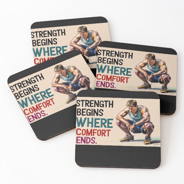 Item preview, Strength begins where comfort ends. designed and sold by Laugh & Rewind .