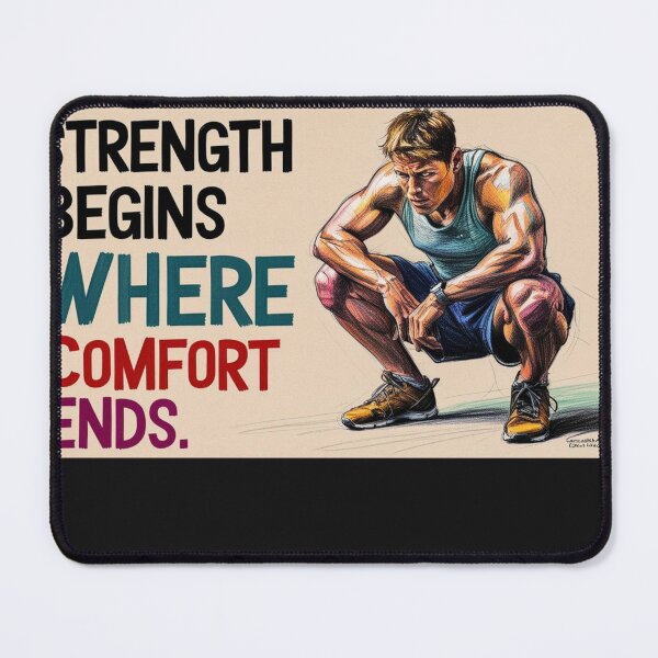 Item preview, Strength begins where comfort ends. designed and sold by Laugh & Rewind .