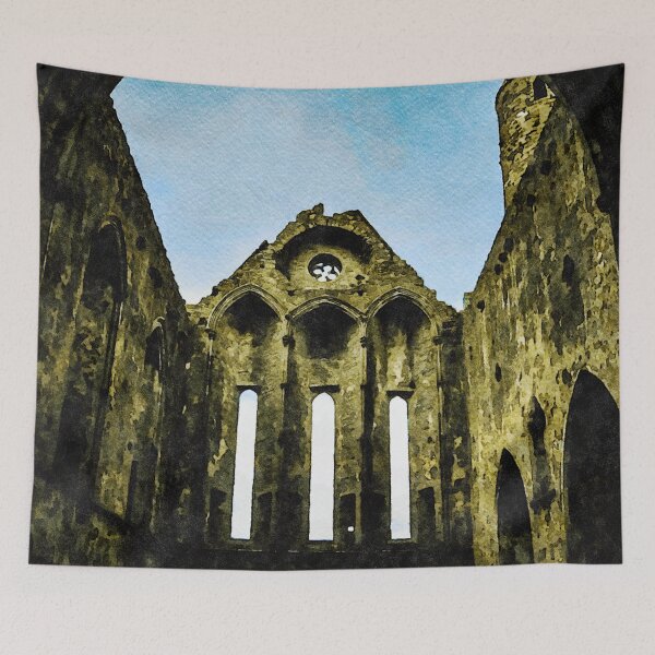 Item preview, Watercolor depiction of the Rock of Cashel in County Tipperary, Ireland designed and sold by GestaltImagery.