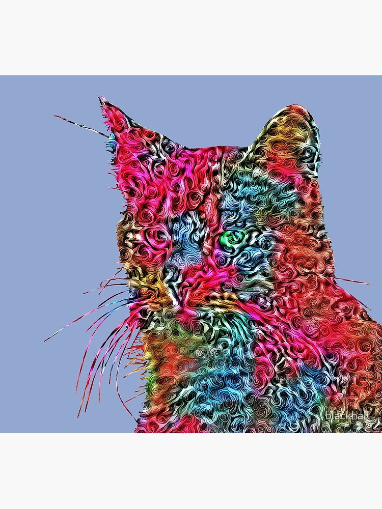 Artificial neural style Rose wild cat by blackhalt