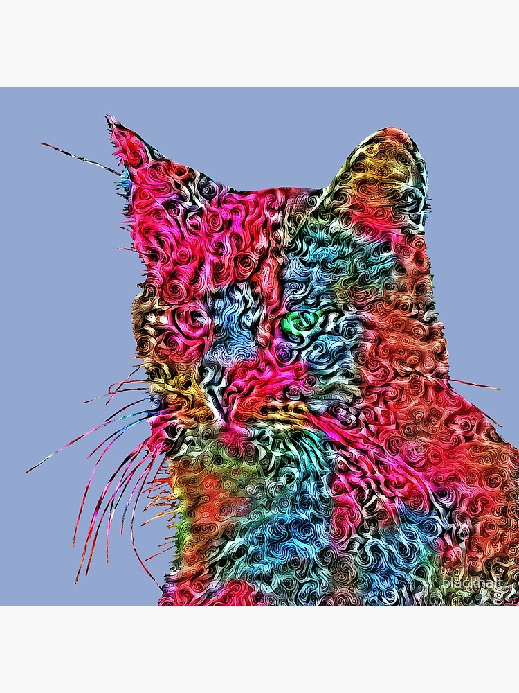 Artificial neural style Rose wild cat by blackhalt